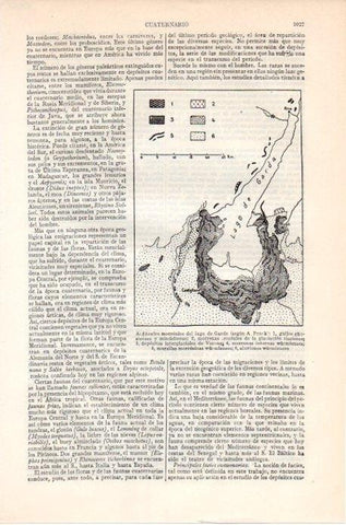 LAMINA V09165: Anfiteatro morrenico del lago de Garde según A. Penck