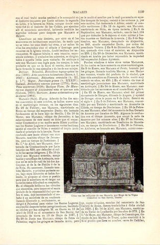 LAMINA V08979: Urna con las reliquias de san Macario