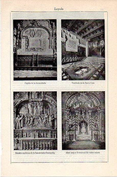 LAMINA V08802: Capillas e interiores de la Santa Casa de Loyola