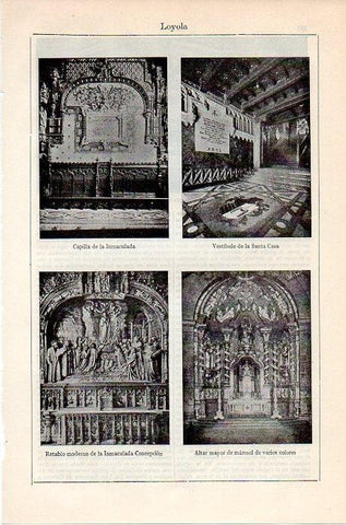 LAMINA V08802: Capillas e interiores de la Santa Casa de Loyola