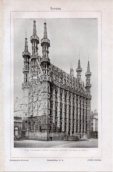 LAMINA V08794: Ayuntamiento de Lovaina, Belgica