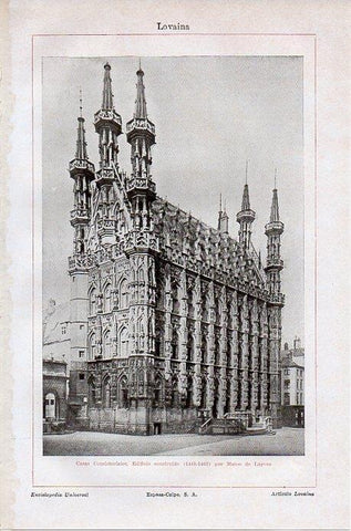 LAMINA V08794: Ayuntamiento de Lovaina, Belgica