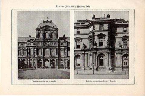 LAMINA V08788: Pabellones del Louvre, Paris