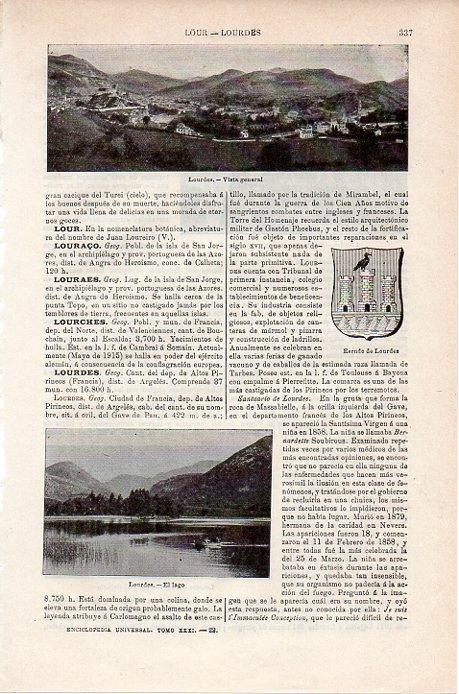 LAMINA V08783: Vista general de Lourdes