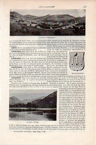 LAMINA V08783: Vista general de Lourdes