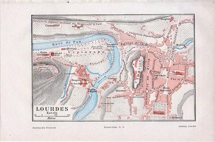 LAMINA V08782: Mapa de Lourdes
