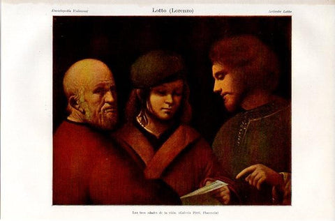 LAMINA V08776: Las tres edades de la vida, por Lorenzo Lotto