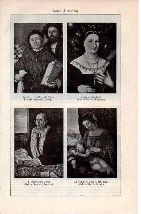 LAMINA V08775: Retratos, por Lorenzo Lotto