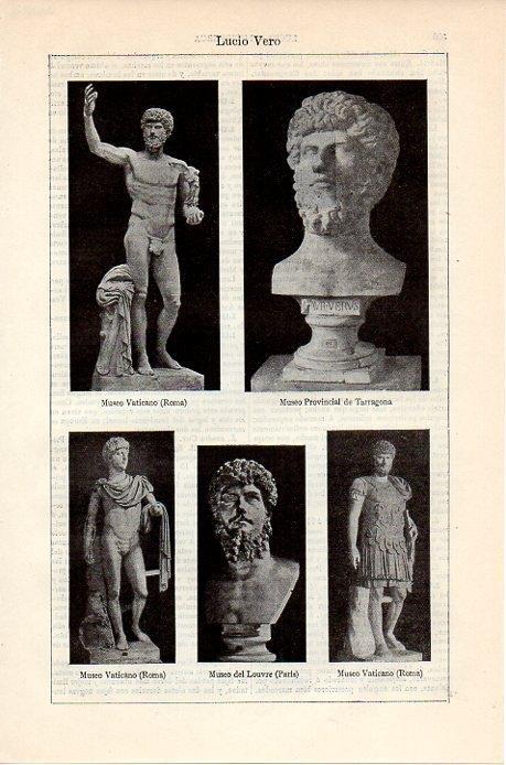 LAMINA V08836: Esculturas de Lucio Vero