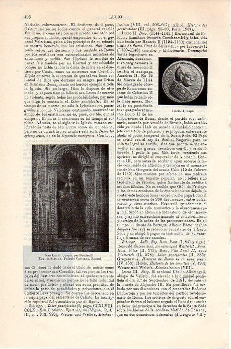 LAMINA V08834: San Lucio I papa, por Botticelli