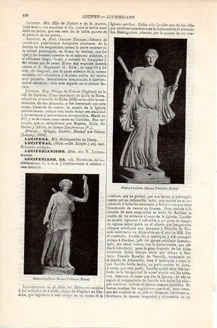 LAMINA V08832: Esculturas de Diana Lucifera