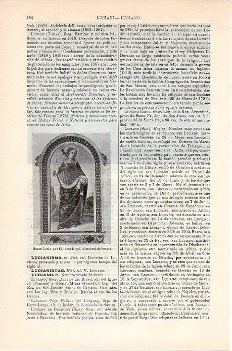 LAMINA V08831: Santa Lucia, por Filipino Lippi