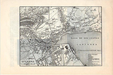 LAMINA V08828: Plano de Lucerna, Suiza