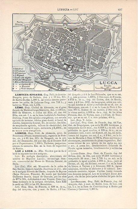 LAMINA V08813: Plano de Lucca, Italia