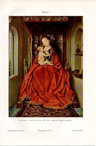 LAMINA V08814: La Virgen de Lucca, por Van Eyck