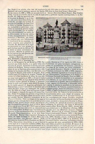 LAMINA V08733: Monumento a Antonio Lopez y Lopez en Barcelona