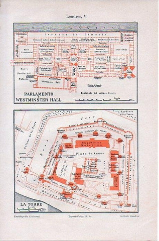 LAMINA V08717: Plano del Parlamento y La Torre de Londres