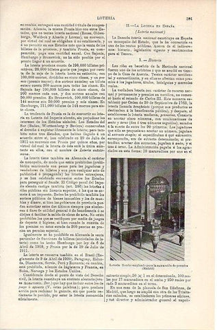 LAMINA V08770: Bombo para extraccion de loteria en Madrid