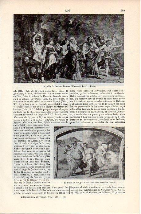 LAMINA V08766: La huida de Lot, por Rubens