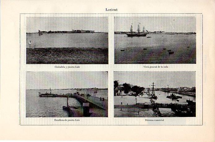 LAMINA V08758: Vistas de Lorient, Francia