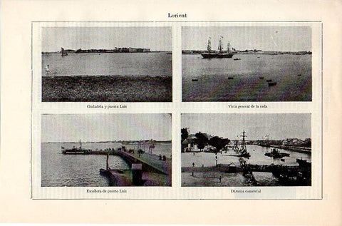LAMINA V08758: Vistas de Lorient, Francia