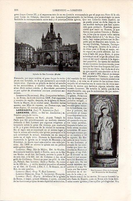 LAMINA V08743: Iglesia de San Lorenzo, Paris