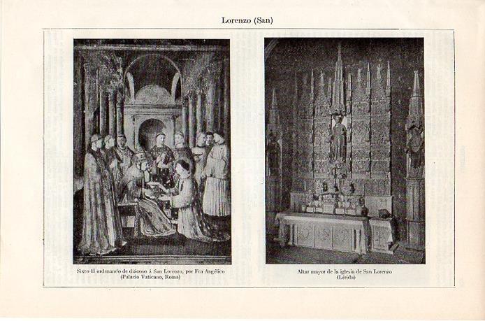 LAMINA V08745: Altar de la iglesia de San Lorenzo, Lleida