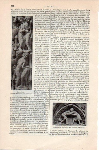 LAMINA V08841: Luchadores esculturas siglo XIII