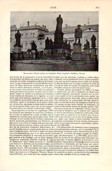 LAMINA V08943: Monumento a Martin Lutero, por Rietschel