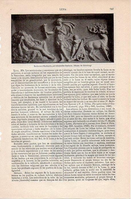 LAMINA V08921: La Luna y Endimion, por Carlsson
