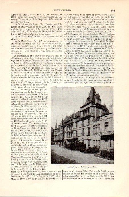 LAMINA V08950: Palacio Gran Ducal de Luxemburgo