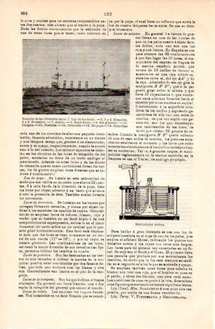 LAMINA V08953: Posicion de las luces en un barco