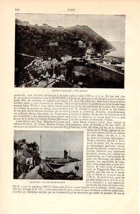 LAMINA V08959: Vista general de Lynton y Lynmouth