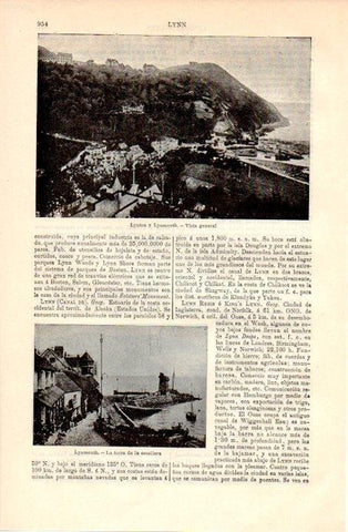 LAMINA V08959: Vista general de Lynton y Lynmouth