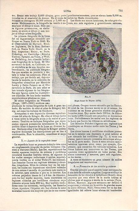 LAMINA V08910: Mapa de la luna de Mayer 1775