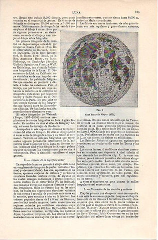 LAMINA V08910: Mapa de la luna de Mayer 1775