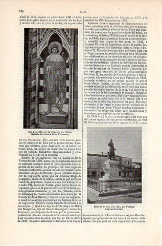 LAMINA V08865: Estatua de San Luis IX en Aguas Muertas