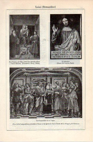 LAMINA V08861: Los desposorios de la Virgen, por Bernardino Luini