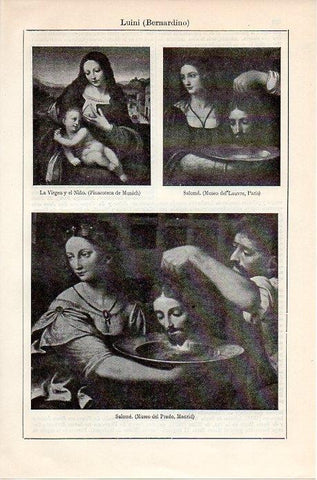 LAMINA V08860: Salome, por Bernardino Luini