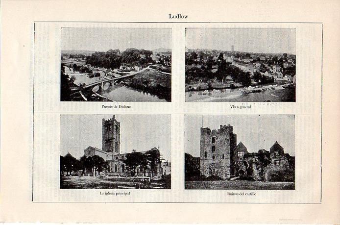 LAMINA V08844: Vistas de Ludlow, Inglaterra