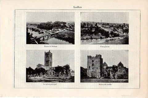 LAMINA V08844: Vistas de Ludlow, Inglaterra