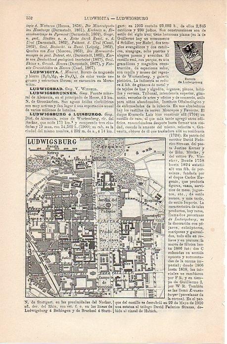 LAMINA V08847: Plano de Ludwigsburg, Alemania