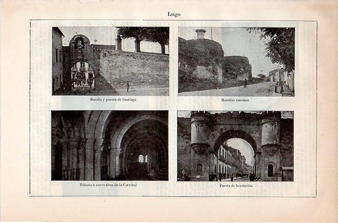 LAMINA V08855: Murallas y Puerta de la estacion de Lugo
