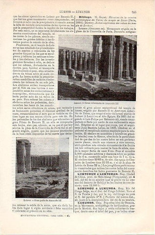 LAMINA V08904: Patio y columnata de Amenofis III en Luxor