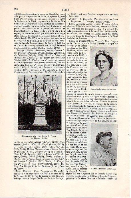 LAMINA V08898: Monumento a la reina Luisa de Prusia, por Encke