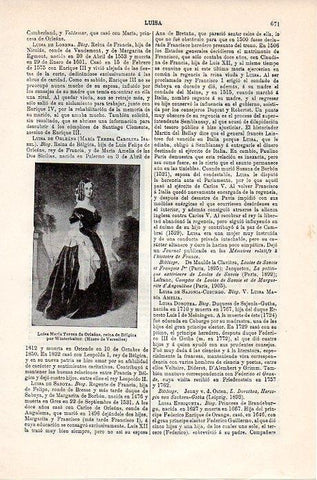 LAMINA V08897: Luisa Maria Teresa de Orleans, por Wintherhalter