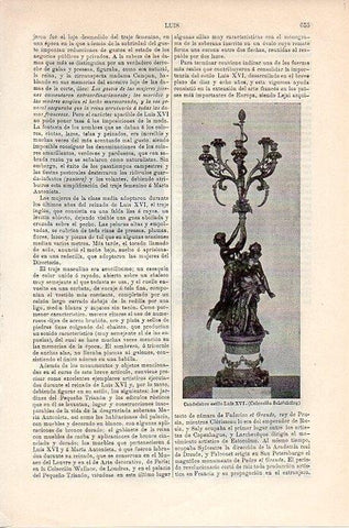 LAMINA V08893: Candelabro estilo Luis XVI