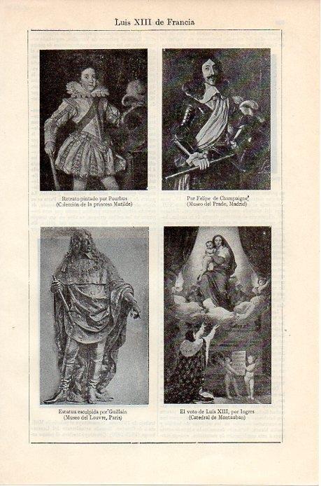 LAMINA V08879: Retratos de Luis XIII de Francia