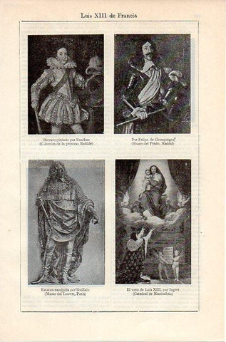 LAMINA V08879: Retratos de Luis XIII de Francia