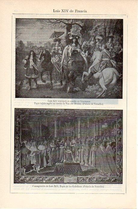 LAMINA V08881: Tapices de Luis XIV de Francia